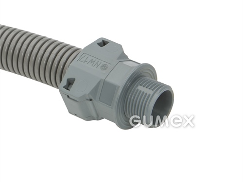 NORDUC A 183 M, für Rohrschützer 8,5mm, Außengewinde M12x1,5, IP65, PA6, grau, 